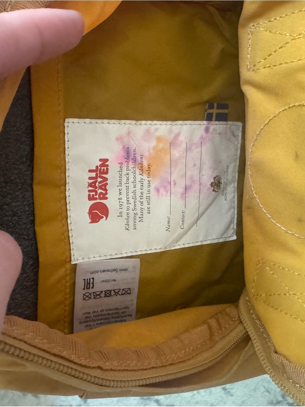 Fjallraven Kånken Mini Backpack - Mustard Yellow - Picture 3 of 3